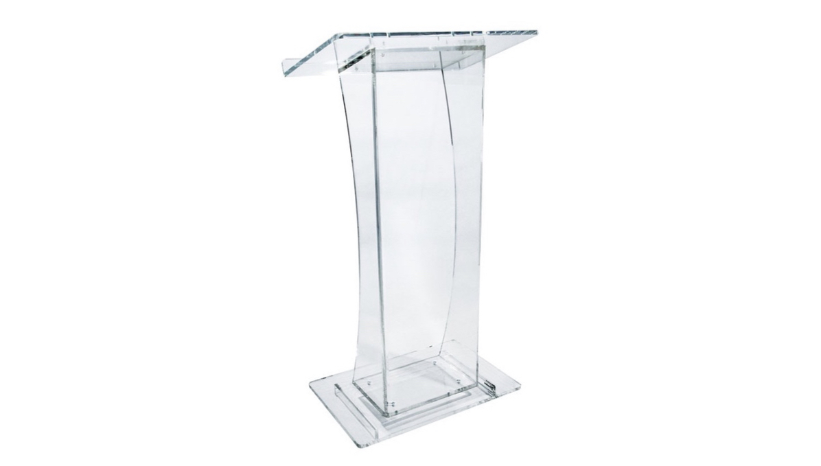 Clear Curved Podium